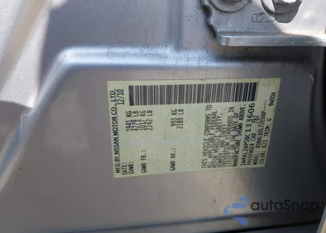 2011 Nissan Altima 2.5 S z USA, uszkodzony, nr VIN 1N4AL2AP5BC133606